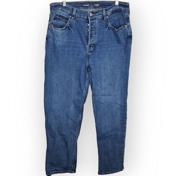 Old Navy Denim - Old Navy Women's Extra High Rise Sky High Straight Jeans in Mary Jo Wash size 14
